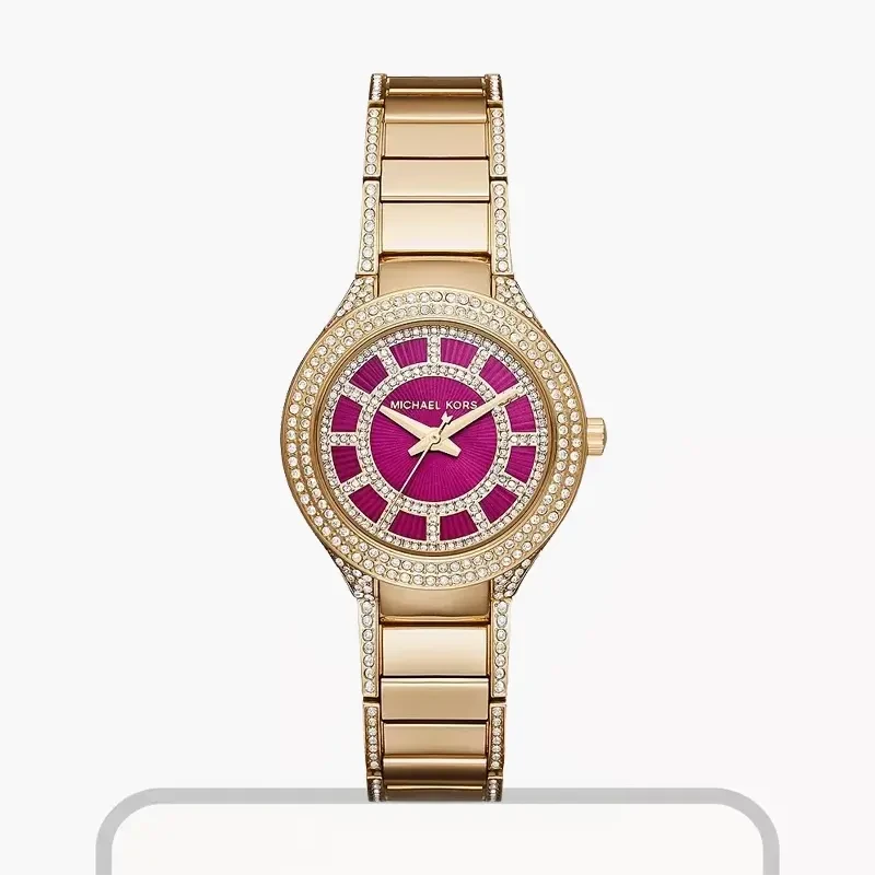 Michael Kors Mini Kerry Fuchsia Dial Ladies Watch- MK3442